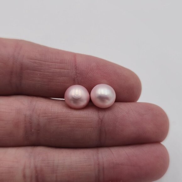 Jewelry - Sterling Silver Pink Pearl Cute Stud Earrings A3115
